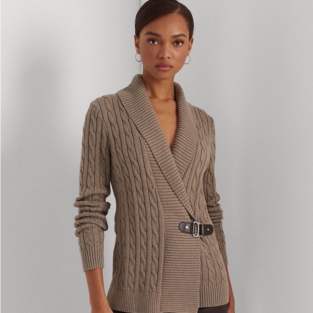 LAUREN RALPH LAUREN Buckled Cotton Sweater